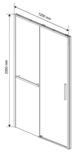 Душевая дверь Vincea Slim Soft VDS-1SS120CLB