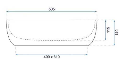 Умывальник Rea Mona Slim U6300