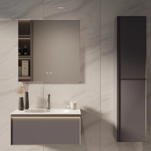 Тумба подвесная Vincea Elise VMC-4EL800MG серый матовый