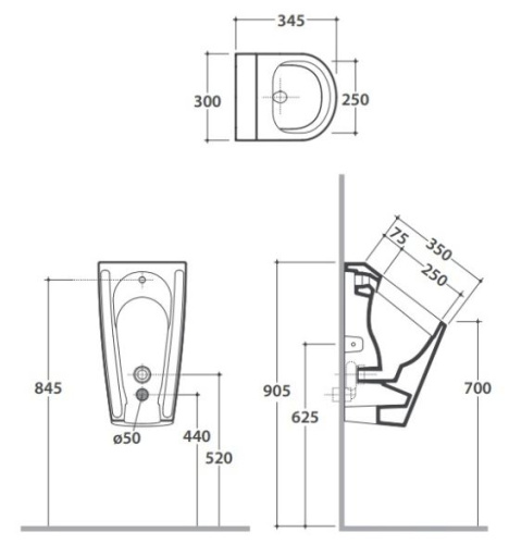 Писсуар Globo Forty3 FO031AR