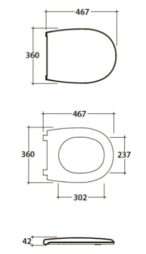 Сиденье с системой soft close Globo Grace GR022BI