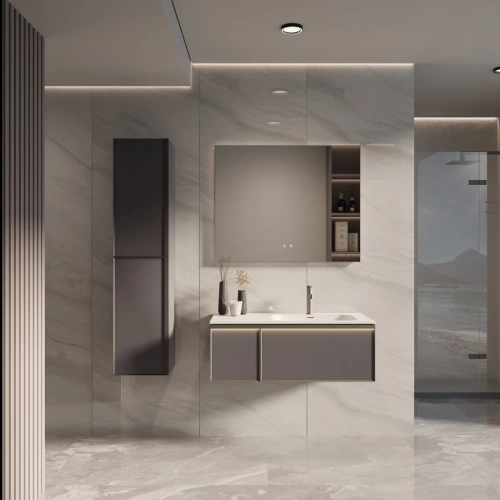 Тумба подвесная Vincea Elise VMC-4EL100MG-R серый матовый