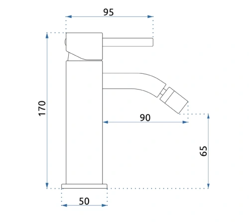 Смеситель для биде Rea Lungo gold matt B4702