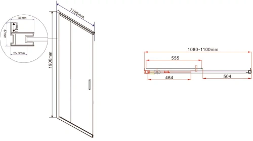 Душевой уголок Vincea Garda VSS-1G8011CH