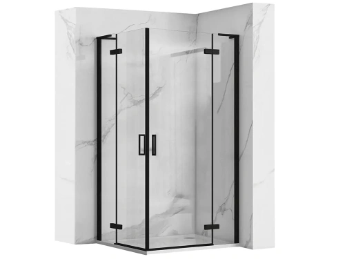 Душевой уголок Rea Hugo Double black 80x80 K6600