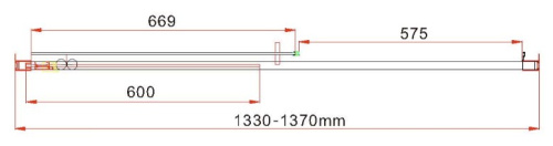 Душевая дверь Vincea Garda VDS-1G135CLGM