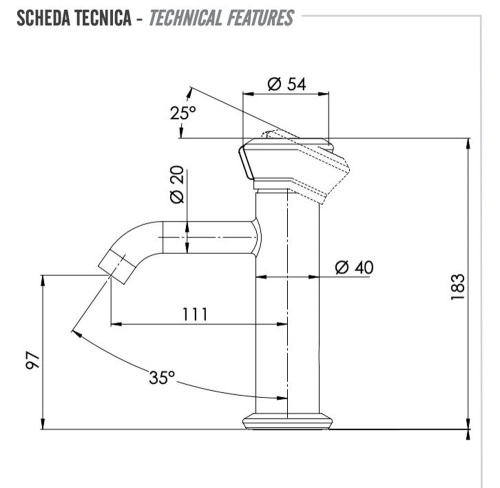 Смеситель для раковины Remer Element ET12