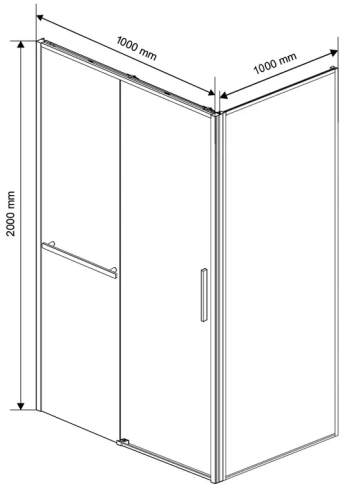 Душевой уголок Vincea Slim Soft VSR-1SS1010CLB