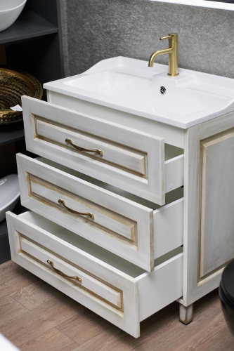 Тумба напольная Vela Ретро Gold 80Н (глянец) TU27096