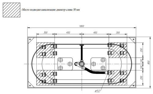 Ванна из искусственного камня Kolpa-San Atys FS 180x85