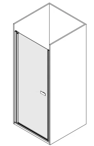 Душевая дверь Kolpa-San Andromeda N 90 black transparent 516760