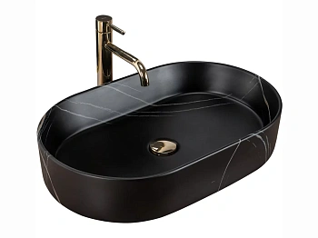 Умывальник Rea Nadia 60 black matt stone U8565
