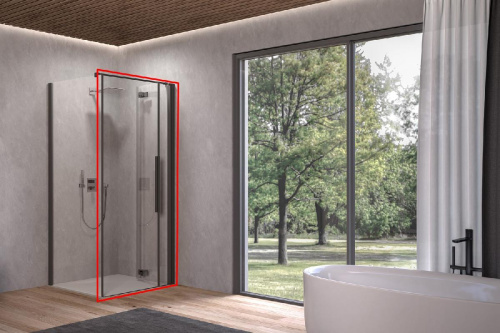 Душевая дверь Kolpa-San Polaris Fold D 90-R black transparent 516270