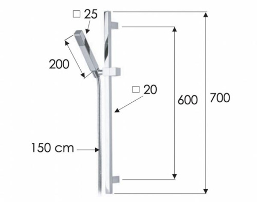 Душевой гарнитур Remer 317S317SS
