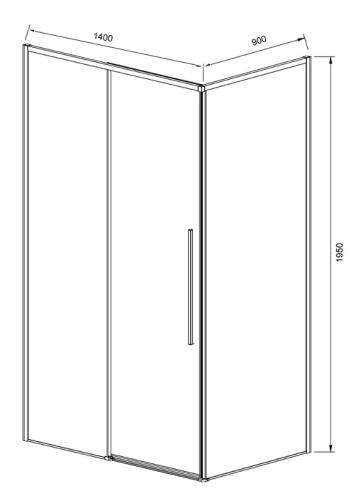 Душевой уголок Vincea Slim-N VSR-4SN9014CLGM