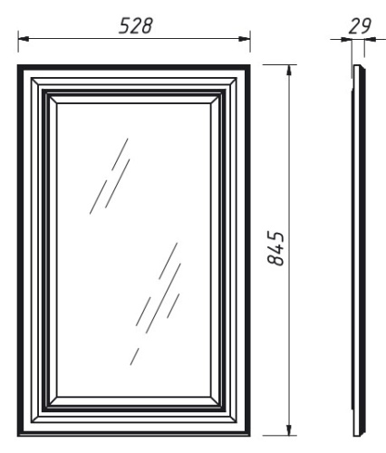 Зеркало Caprigo Fresco 60 10635-B016