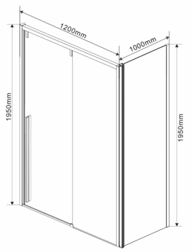 Душевой уголок Vincea Lugano VSR-1L1012CLB-1