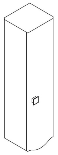 Пенал подвесной Caprigo Nokturn 1350R-SF023