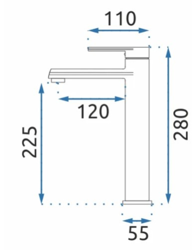 Смеситель для умывальника Rea Buzz Black B6921