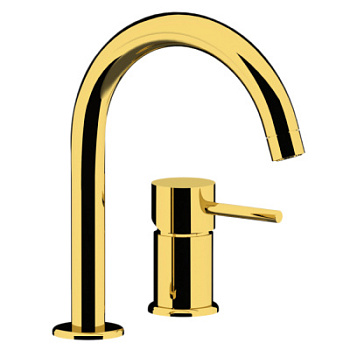 Смеситель для раковины Remer X Style X57DO, золото глянцевое