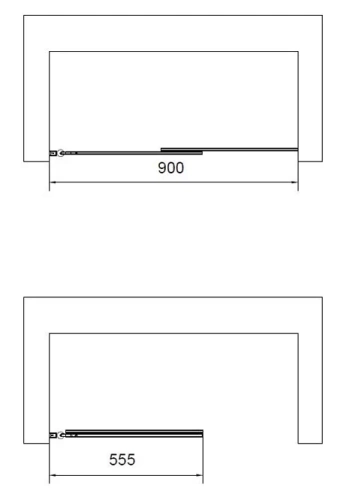 Душевая шторка на ванну Vincea VSB-6E900CLB-L
