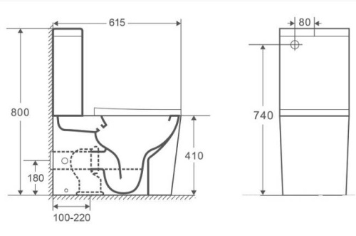 Унитаз напольный CeramaLux 2179GW