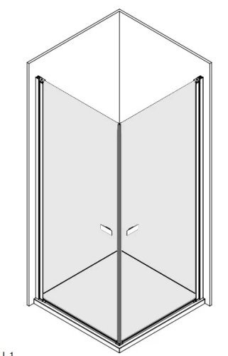 Душевой уголок Kolpa-San Andromeda Q 80 silver brill transparent 516450