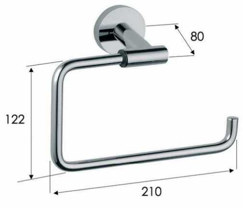 Полотенцедержатель Remer Guest GS44NO, черный матовый