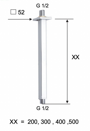 Кронштейн потолочный 20 см Remer 347S20VO, бронза