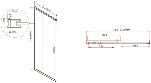 Душевой уголок Vincea Garda VSS-1G8012CL