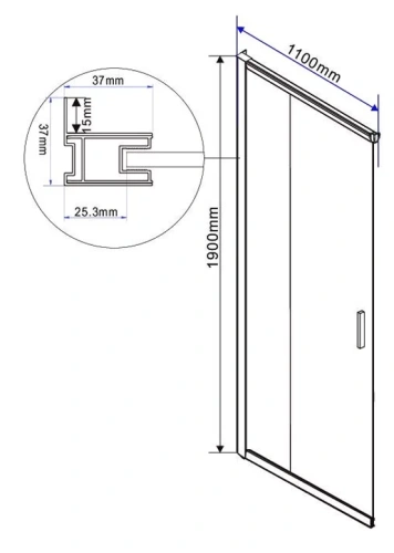 Душевой уголок Vincea Garda VSS-1G1111CGB
