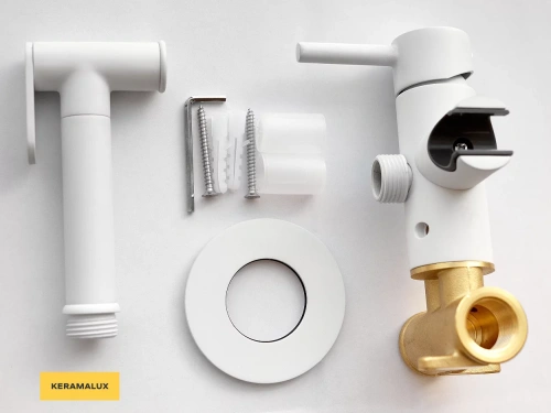 Гигиенический душ CeramaLux KRS/005 белый матовый