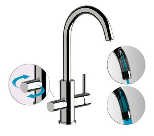 Смеситель для кухни Remer X Style N792DWXV, сталь