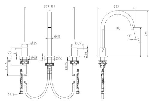 Смеситель для раковины Nemo Round NM-2315BN brush nickel