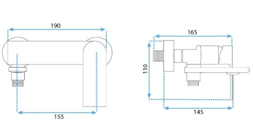 Смеситель для ванны Rea Veneta gold B6422