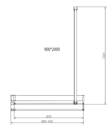 Душевая стенка Vincea Walk-In HR VSW-4HR900CGG