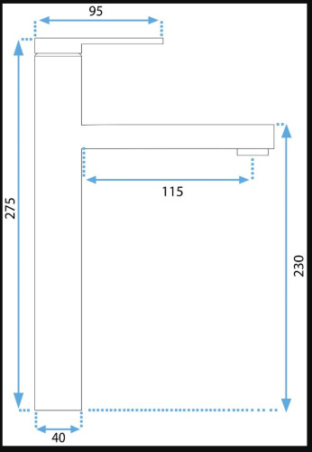 Смеситель для умывальника Rea Pixel gold B6215