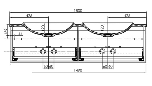 Тумба подвесная Kolpa-san Pandora OUP 150 ash navarra 514200