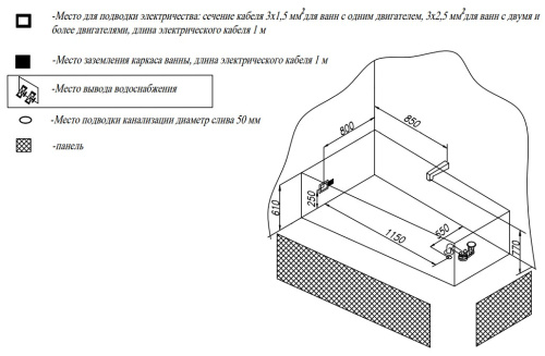 Ванна акриловая Kolpa-San Beatrice 170x110 D
