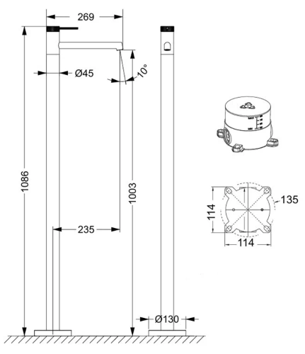 Смеситель для раковины Vincea Rim VFBF-2R1GM