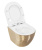 Унитаз подвесной Rea Carlo rimless Flat Brush Gold C6942 Унитаз подвесной Rea Carlo rimless Flat Brush Gold C6942