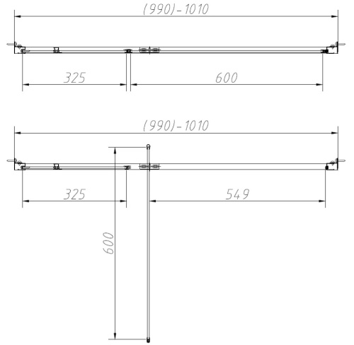Душевой уголок Vincea Slim-N VSR-4SNP9010CLB