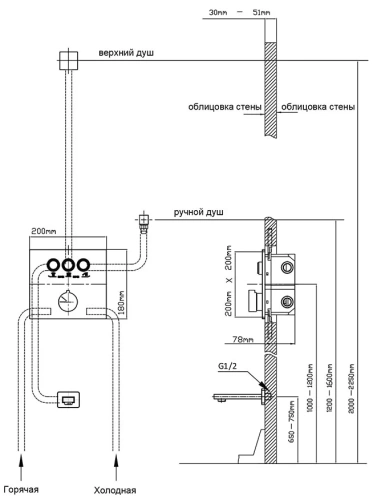 Душевая система Vincea VSFW-4311RBG
