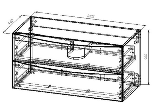 Тумба подвесная Vincea Mia 1000 R.Wood VMC-2MC100RW