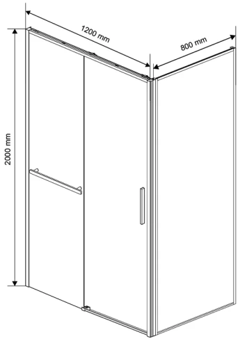 Душевой уголок Vincea Slim Soft VSR-1SS8012CL