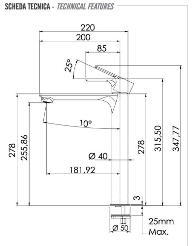 Смеситель для раковины Remer Energy EY11L