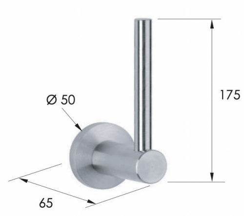 Бумагодержатель Remer Minimal INOX Mi62INOXCR, нержавеющая сталь