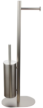 Напольная стойка с бумагодержателем и ёршиком Vivi Felice F0411 NICHEL
