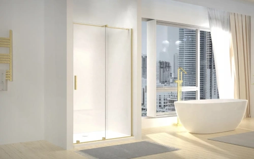 Душевая дверь Rea Montana gold brush 130 K2504