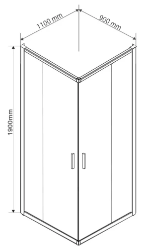 Душевой уголок Vincea Garda VSS-1G9011CLGM